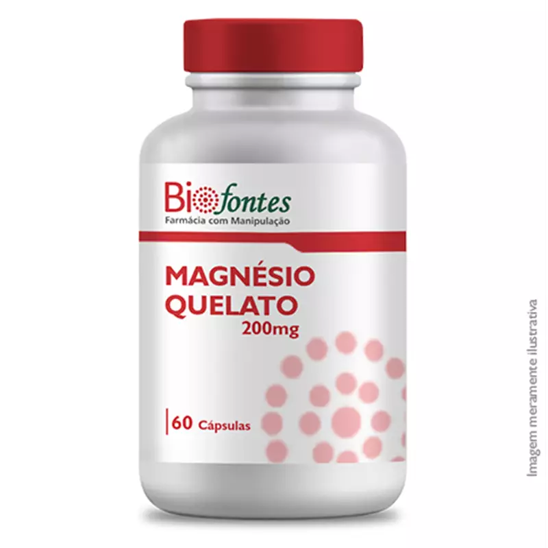 Magnesio Quelato 200mg 60 Cápsulas