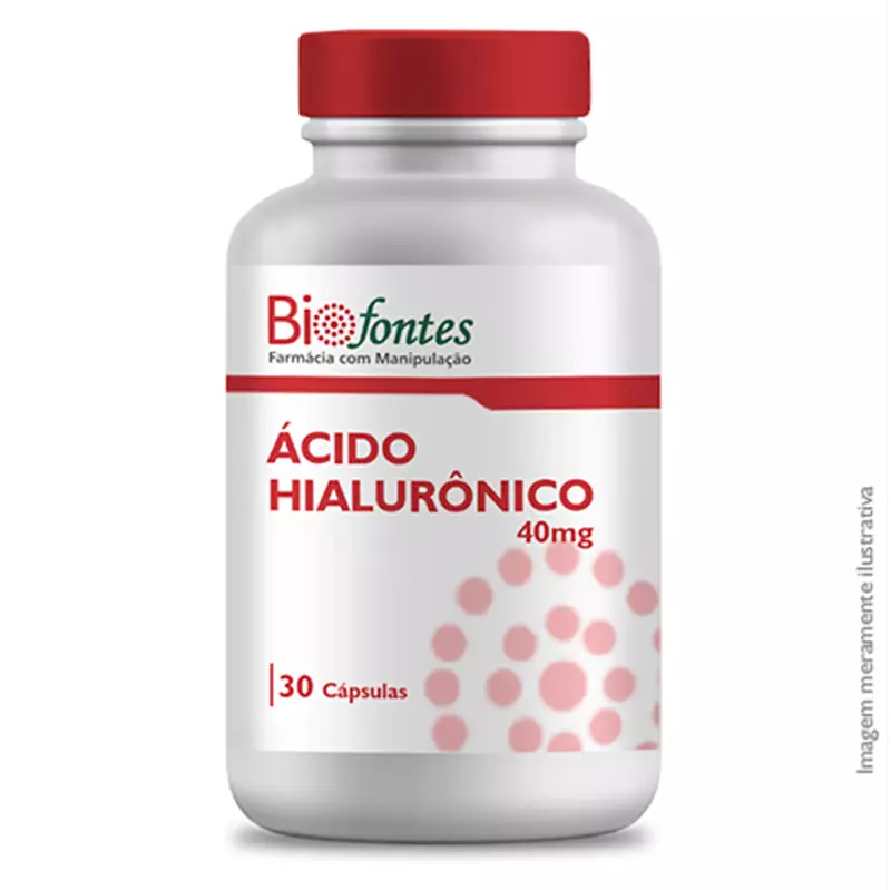 Ácido Hialurônico 40mg 30 Cápsulas