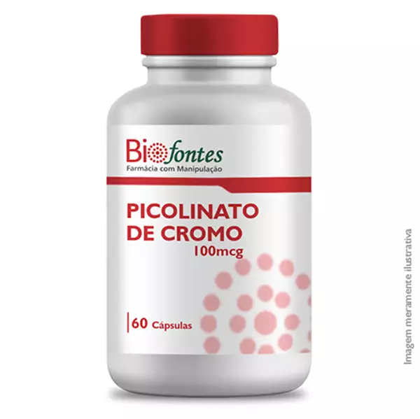 Imagem de Picolinato de Cromo 100mcg 60 Cápsulas