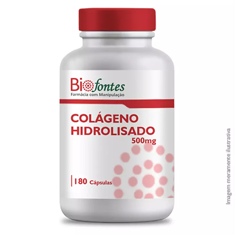 Colágeno Hidrolisado 500mg 180 Cápsulas