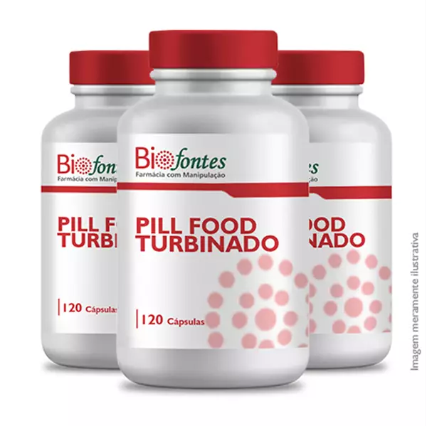 Imagem de Kit c/ 3 Pill Food Turbinado 120 Cápsulas