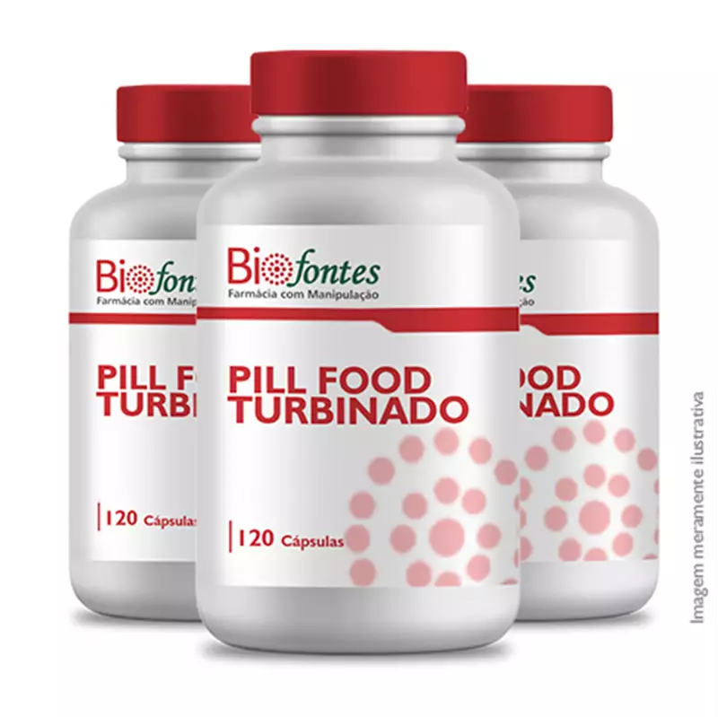 Kit c/ 3 Pill Food Turbinado 120 Cápsulas