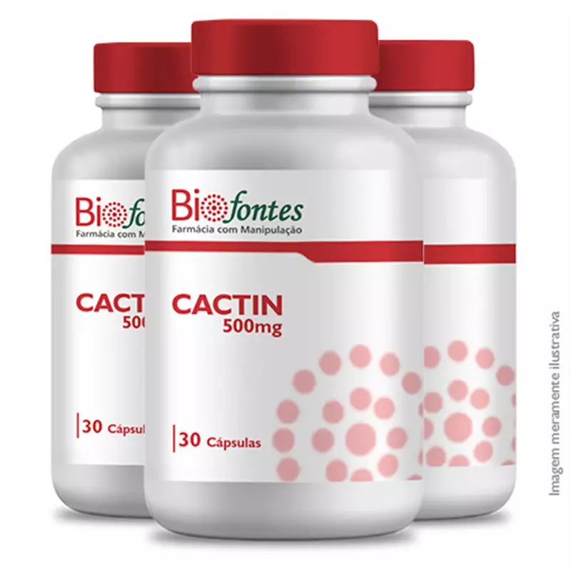 Kit 3x Cactin Drenagem Linfática 30 cápsulas 500mg