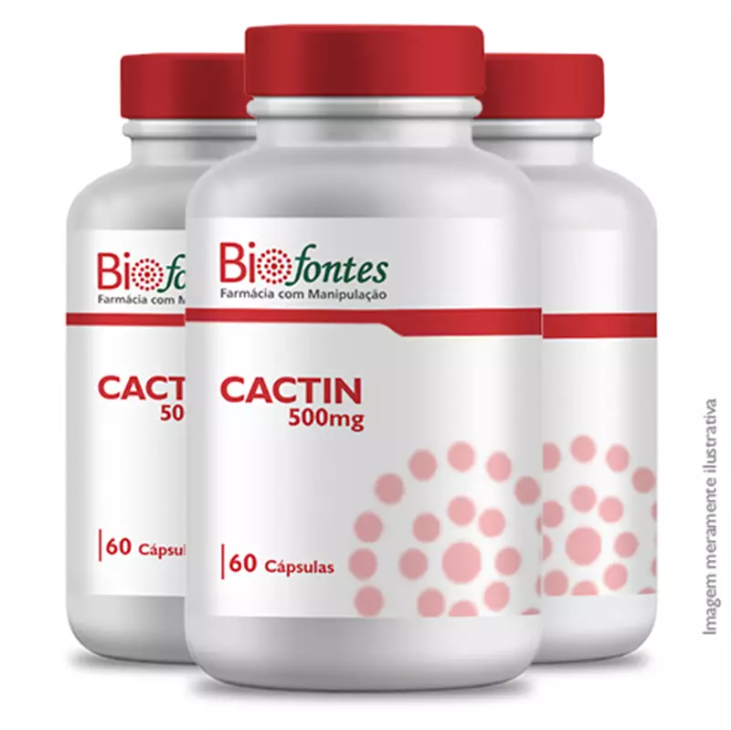 Kit 3x Cactin Drenagem Linfática 60 cápsulas 500mg