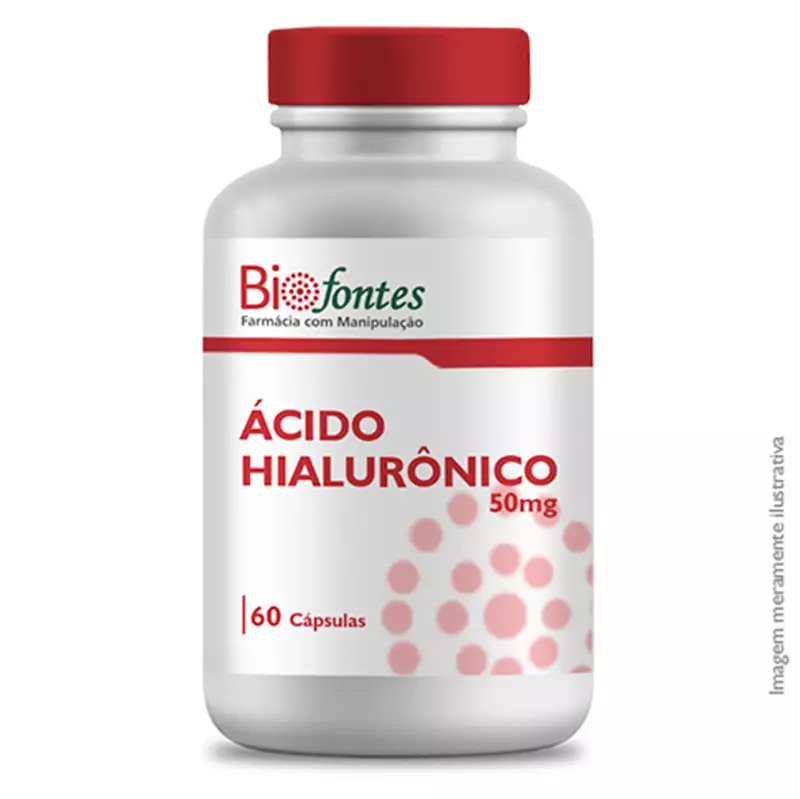 Ácido Hialurônico 50mg 60 Cápsulas