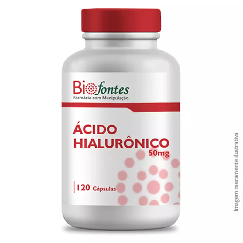 Ácido Hialurônico 50mg 120 Cápsulas