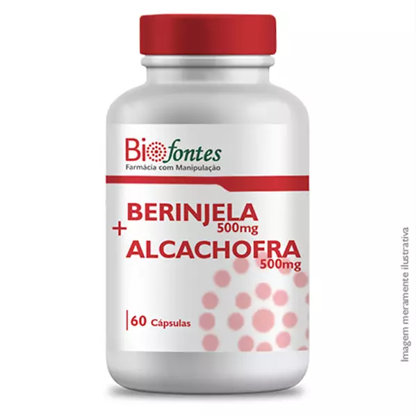Imagem de Berinjela 500mg + Alcachofra  500mg 60 Cápsulas