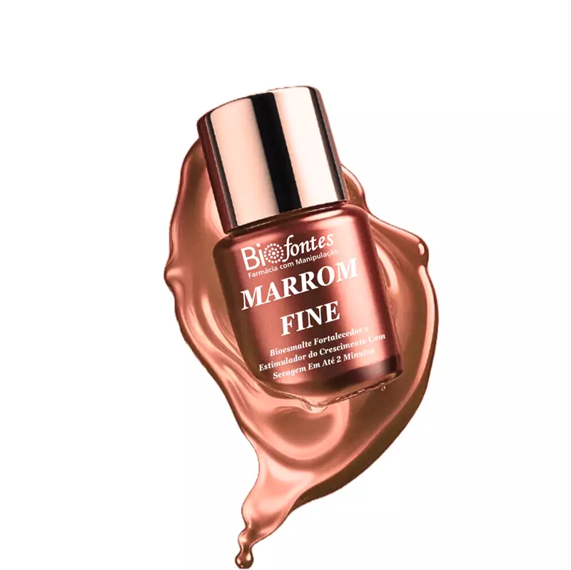 Bioesmalte Fortalecedor (Blend de Vitaminas) Marrom Fine 10ml