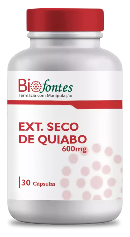 Extrato Seco de Quiabo 600mg | Saúde Metabólica, Digestiva e Cardiovascular | 30 Cápsulas