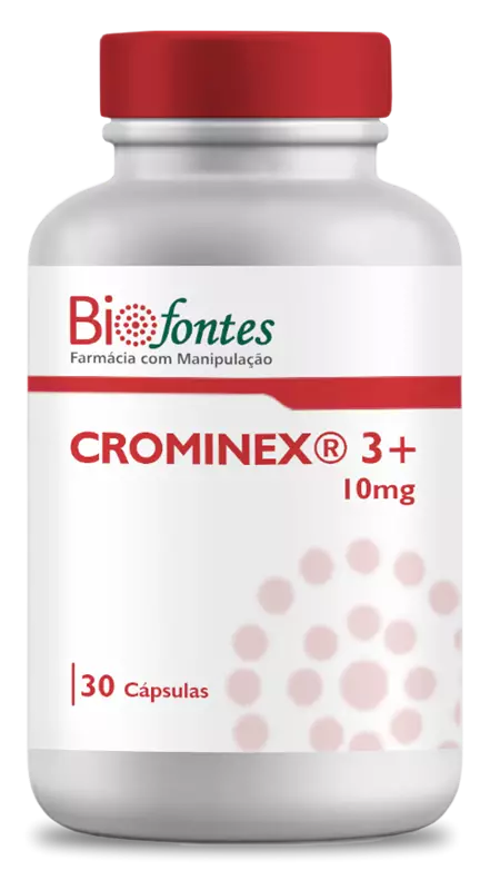 Crominex 3+ 10mg | Cromo de Alta Biodisponibilidade e Controle Metabólico | 30 Cápsulas