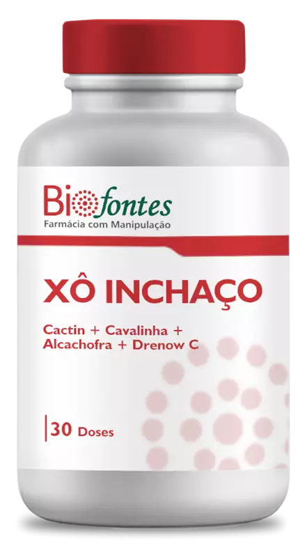 Xô Inchaço (Cactin + Cavalinha + Alcachofra + Drenow C) | Redução de Inchaço e Retenção de Líquidos | 30 Doses