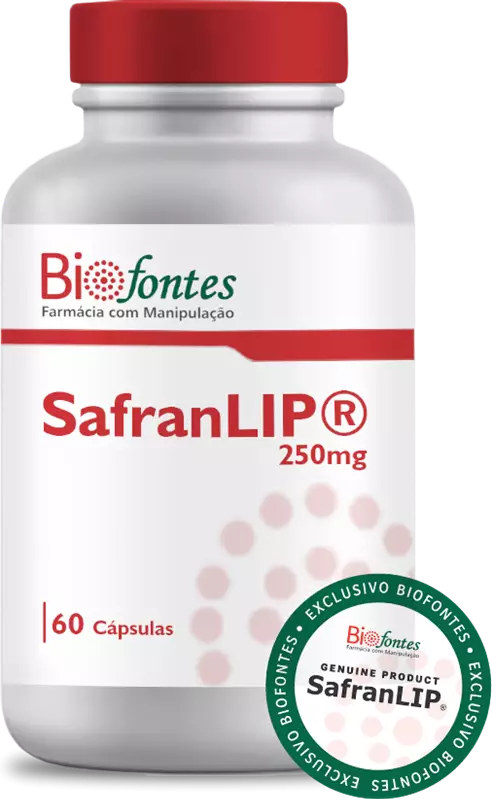 SafranLIP® 250mg | Controle da Compulsão Alimentar e Bem-Estar | 60 Cápsulas